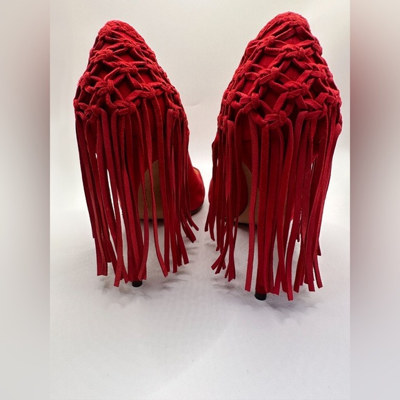 ALEXANDRE BIRMAN SUEDE FRINGE HEELS 38 - Picture 2 of 11